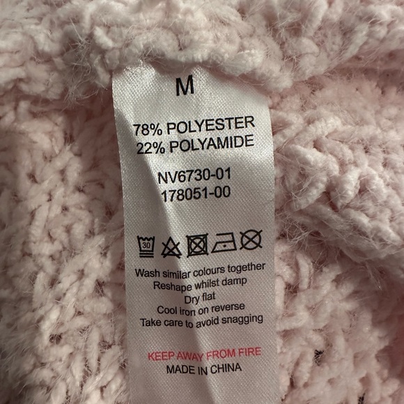 Cupcake Clothing Ltd Pink Chenille Cable Sweater | Size M - Picture 5 of 5